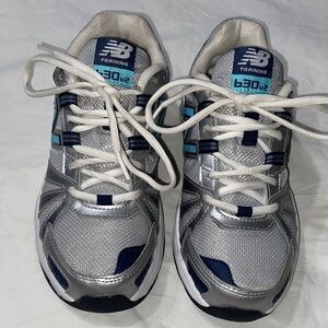 New Balance Women’s 630v2 Silver and Navy Sneakers